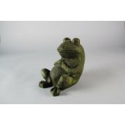 Laid Back Frog 7in. - Fiber Stone Resin - Indoor/Outdoor Garden Statue