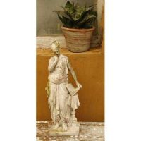 Library Girl 16in. - Fiber Stone Resin - Indoor/Outdoor Garden Statue