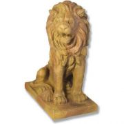 Lion 36in. Facing Right - Fiber Stone Resin - Indoor/Outdoor Statue