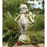 Little Sister 20in. Fiber Stone Resin Indoor/Outdoor Garden Statue