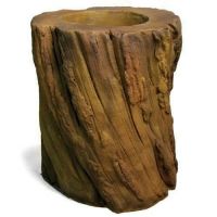 Log Planter Fiber Stone Resin Indoor/Outdoor Garden Statue/Sculpture