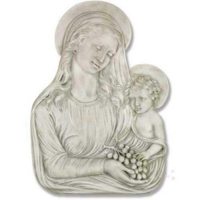 Madonna Eucharist Plaque 18in. Fiberglass Indoor/Outdoor Statue -  - F7345-48A