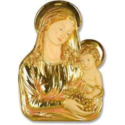 Madonna Eucharist Plaque Fiberglass 18in. Indoor/Outdoor Statue -  - F7345-HG