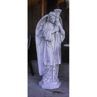 Majestic Guardian Angel - L 52 In. - Fiberglass Resin - Statue