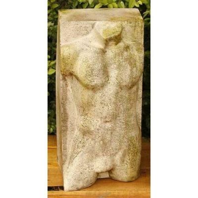 Male Form Block 30.5in. Fiber Stone Resin Indoor/Outdoor Garden Statue -  - FS8230