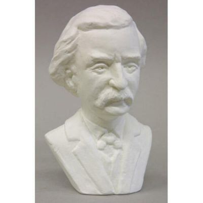 Mark Twain Bust 7in. - Fiberglass - Indoor/Outdoor Garden Statue -  - T1067