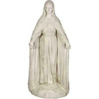 Mary Of The Rosary w/Lace 49in. High Fiberglass In/Outdoor Statue