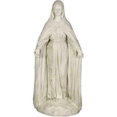 Mary Of The Rosary w/Lace 49in. High Fiberglass In/Outdoor Statue -  - F8457
