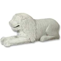 Medieval Lion 16in. - Fiber Stone Resin - Indoor/Outdoor Garden Statue