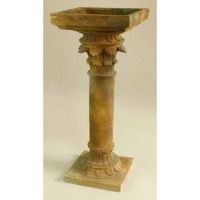 Mediterranean Column 39in. - Fiber Stone Resin - Indoor/Outdoor Statue