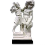 Michelangelo The Sculptor 12in. - Carrara Marble Indoor Statue