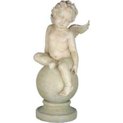 Mike Angel Cherub 16 Inch Fiber Stone Resin Indoor/Outdoor Statue -  - FSP2808B