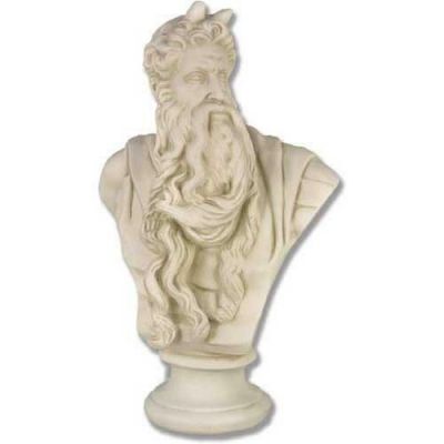 Moses Bust Michlangelo 23in. - Fiberglass - Outdoor Statue -  - F833
