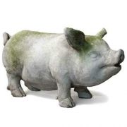 Mr Pot Belly Pig Fiber Stone Resin Indoor/Outdoor Statue/Sculpture