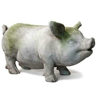 Mr Pot Belly Pig Fiber Stone Resin Indoor/Outdoor Statue/Sculpture -  - FS8708