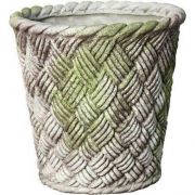 Nied Weave Basket 22in. - Fiber Stone Resin - Indoor/Outdoor Statue