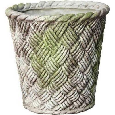 Nied Weave Basket 22in. - Fiber Stone Resin - Indoor/Outdoor Statue -  - FS8435-22