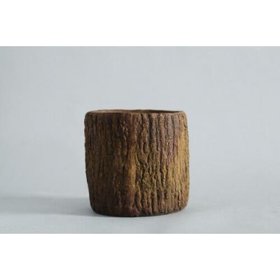 Oak Bark Planter Small Fiber Stone Resin Indoor/Outdoor Garden Statue -  - FS60401