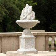 Olympia Flame Finial 21in. Fiber Stone Resin Indoor/Outdoor Statue