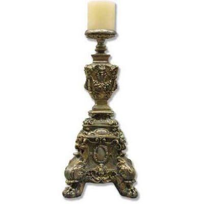Ornate Candleholder Short 24in. - Fiberglass - Outdoor Statue -  - HF6854