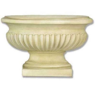 Oval Flute Vase 9in. Fiberglass Indoor/Outdoor Garden Statue -  - HF7419