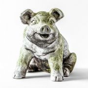 Patty Pig - Fiber Stone Resin - Indoor/Outdoor Garden Statue/Sculpture