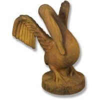 Pelican Flapping 18in. Fiber Stone Resin Indoor/Outdoor Garden Statue