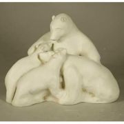Polar Bear Family 11in. - Fiberglass - Indoor/Outdoor Statue