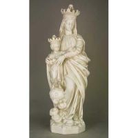 Queen & Child Of Heaven 27in. Fiberglass Outdoor Statue