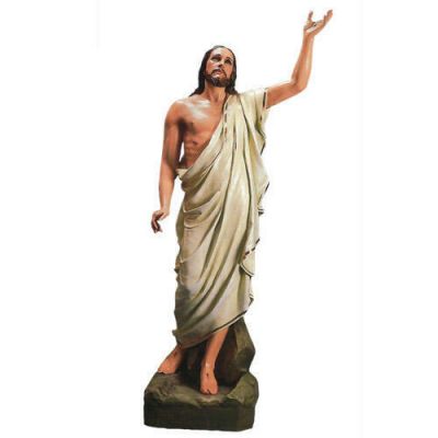 Resurrection Christ Statue (No Flag) Fiberglass Indoor Church Statue -  - F24110RLC