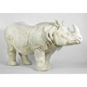 Rhino Lifesize 46in. - Fiberglass - Indoor/Outdoor Garden Statue