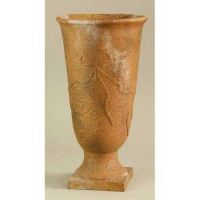 Ribbon Vase 19in. - Fiber Stone Resin - Indoor/Outdoor Garden Statue