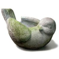 Right Looking Bird Planter - Fiber Stone Resin - Indoor/Outdoor Statue