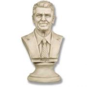 Ronald Reagan Bust 12in. High - Fiberglass Resin - Outdoor Statue