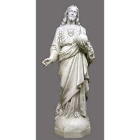 Sacred Heart To The World 62in. - Fiberglass - Outdoor Statue
