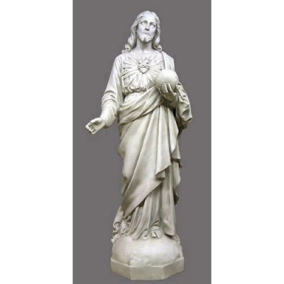 Sacred Heart To The World 62in. - Fiberglass - Outdoor Statue -  - F68358