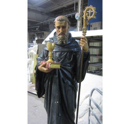Saint Benedict For Lent 68in. Fiberglass - Indoor/Outdoor Statue -  - F2308RLC