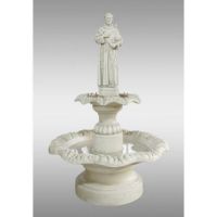 Saint Francis Double Fountain - Fiberglass - Outdoor Statue