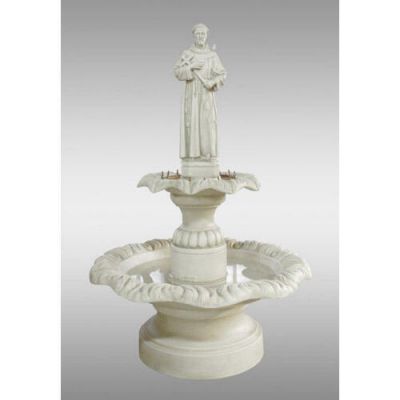 Saint Francis Double Fountain - Fiberglass - Outdoor Statue -  - F6779