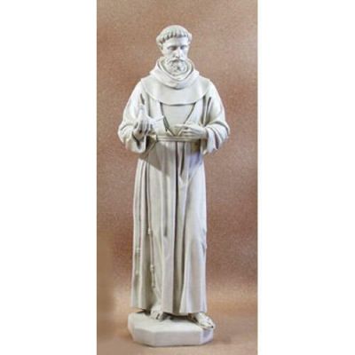 Saint Francis w/Dove 74in. Fiberglass Indoor/Outdoor Statue -  - F6622