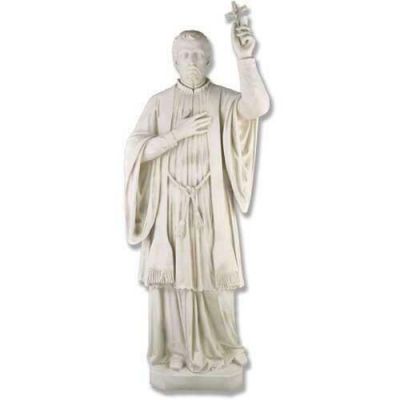 Saint Francis Xavier 68in. Fiberglass Resin Indoor/Outdoor Statue -  - F7423
