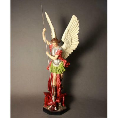Saint Michael Slaying Satan 58in. - Fiberglass - Outdoor Statue -  - F7415RLC