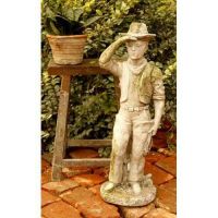 Scout 18in. - Fiber Stone Resin - Indoor/Outdoor Statue/Sculpture