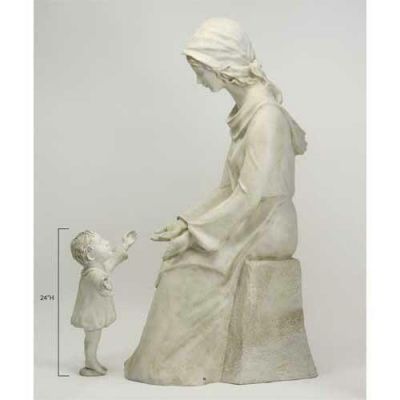 Seated Mary And Baby 57in. - Fiberglass - Indoor/Outdoor Statue -  - F8393