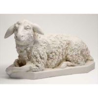 Sheep Looking Left 17in. - Fiberglass - Indoor/Outdoor Statue