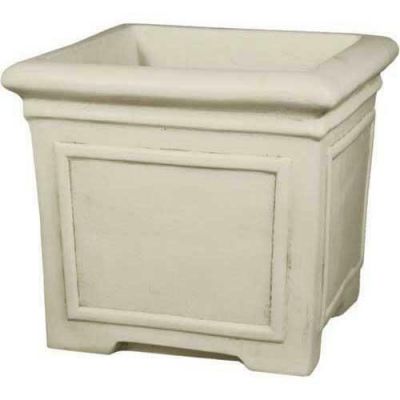 Square Pot With Lines 24.5x21in. - Fiberglass - Outdoor Statue -  - F8380-2421