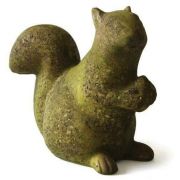 Squirrel w/Acorn Fiber Stone Resin Indoor/Outdoor Statue/Sculpture