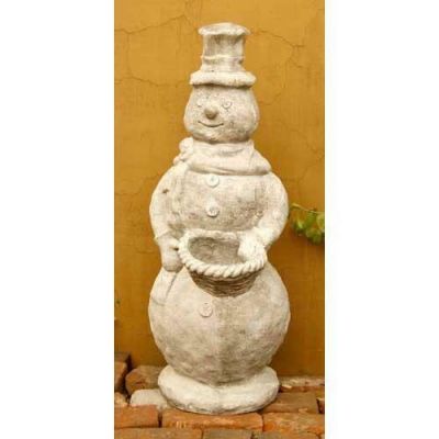 Stone Cold Snowman 37in. - Fiber Stone Resin - Indoor/Outdoor Statue -  - FS8077