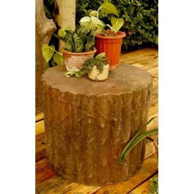Stump Stool 17 Inch Fiber Stone Resin Indoor/Outdoor Statue/Sculpture -  - FS8232