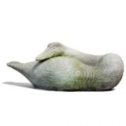 Swan Resting Fiber Stone Resin Indoor/Outdoor Garden Statue/Sculpture